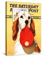 "Hunting Dog and Cap," Saturday Evening Post Cover, October 29, 1938-Jack Murray-Stretched Canvas