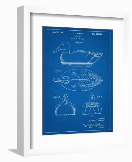 Hunting Duck Decoy Patent-null-Framed Art Print