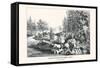 Hunting Fishing and Forest Scenes: Good Luck All Around-Currier & Ives-Framed Stretched Canvas