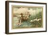 Hunting Flamingos, Spain-null-Framed Giclee Print