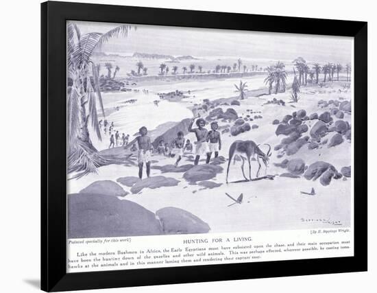 Hunting for a Living, C.1920-Henry Charles Seppings Wright-Framed Giclee Print