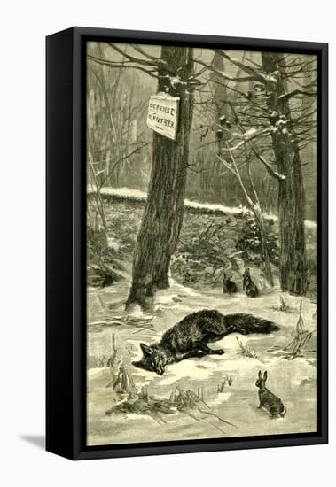 Hunting Fox Austria 1891-null-Framed Stretched Canvas