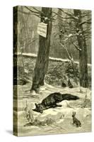 Hunting Fox Austria 1891-null-Stretched Canvas