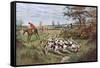 Hunting, Fox, the Kill-GW Rowlandson-Framed Stretched Canvas