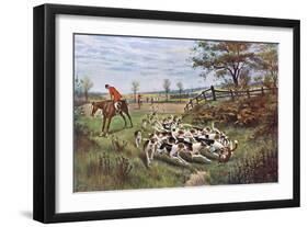 Hunting, Fox, the Kill-GW Rowlandson-Framed Art Print