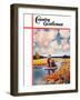 "Hunting from a Boat in the Marsh," Country Gentleman Cover, November 1, 1939-Q. Marks-Framed Giclee Print