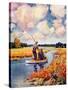 "Hunting from a Boat in the Marsh,"November 1, 1939-Q. Marks-Stretched Canvas