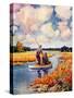 "Hunting from a Boat in the Marsh,"November 1, 1939-Q. Marks-Stretched Canvas