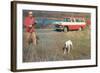 Hunting from Old Station Wagon-null-Framed Art Print