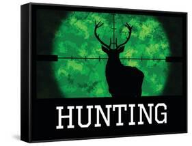 Hunting Green Buck Poster Print-null-Framed Stretched Canvas