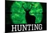 Hunting Green Buck-null-Mounted Art Print