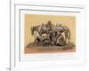 Hunting Group in Bronze, 19th Century-John Burley Waring-Framed Giclee Print