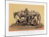 Hunting Group in Bronze, 19th Century-John Burley Waring-Mounted Giclee Print