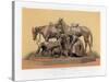 Hunting Group in Bronze, 19th Century-John Burley Waring-Stretched Canvas