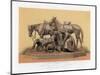 Hunting Group in Bronze, 19th Century-John Burley Waring-Mounted Giclee Print