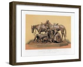 Hunting Group in Bronze, 19th Century-John Burley Waring-Framed Giclee Print