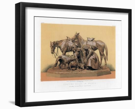 Hunting Group in Bronze, 19th Century-John Burley Waring-Framed Giclee Print