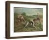 Hunting in an Upland Landscape, 1893 (Oil on Canvas)-Edmund Henry Osthaus-Framed Giclee Print