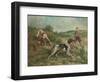 Hunting in an Upland Landscape, 1893 (Oil on Canvas)-Edmund Henry Osthaus-Framed Giclee Print