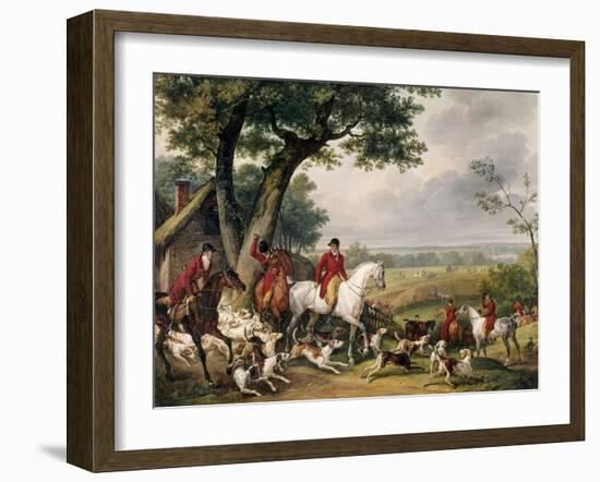 Hunting in Fontainebleau Forest-Antoine Charles Horace Vernet-Framed Art Print