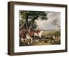 Hunting in Fontainebleau Forest-Antoine Charles Horace Vernet-Framed Art Print