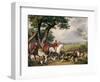 Hunting in Fontainebleau Forest-Antoine Charles Horace Vernet-Framed Art Print