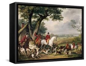 Hunting in Fontainebleau Forest-Antoine Charles Horace Vernet-Framed Stretched Canvas