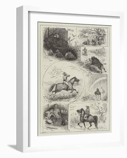 Hunting in Morocco-Henry Charles Seppings Wright-Framed Giclee Print