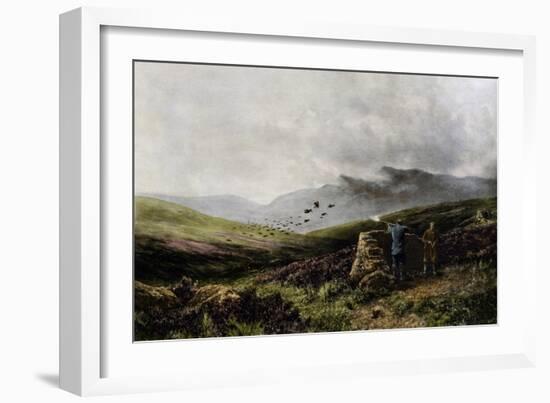 Hunting in Scotland, 19th Century, United Kingdom-null-Framed Giclee Print