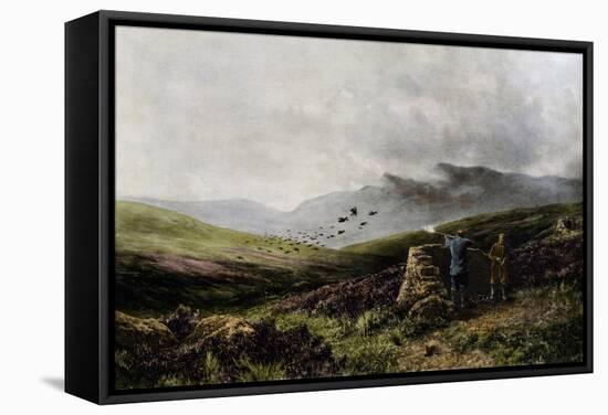 Hunting in Scotland, 19th Century, United Kingdom-null-Framed Stretched Canvas