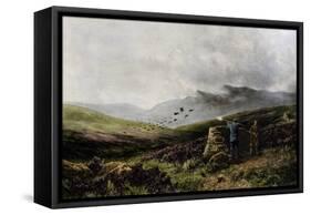Hunting in Scotland, 19th Century, United Kingdom-null-Framed Stretched Canvas
