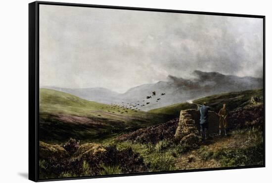 Hunting in Scotland, 19th Century, United Kingdom-null-Framed Stretched Canvas
