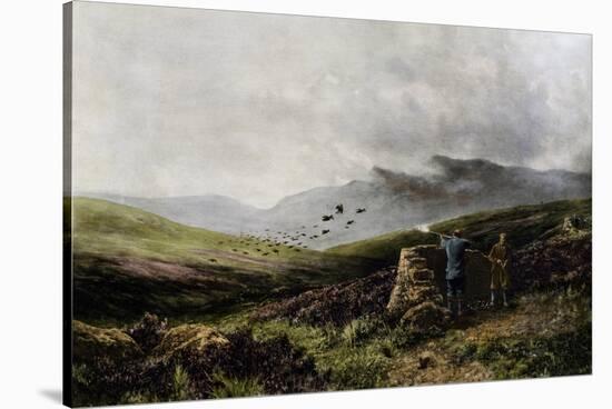 Hunting in Scotland, 19th Century, United Kingdom-null-Stretched Canvas