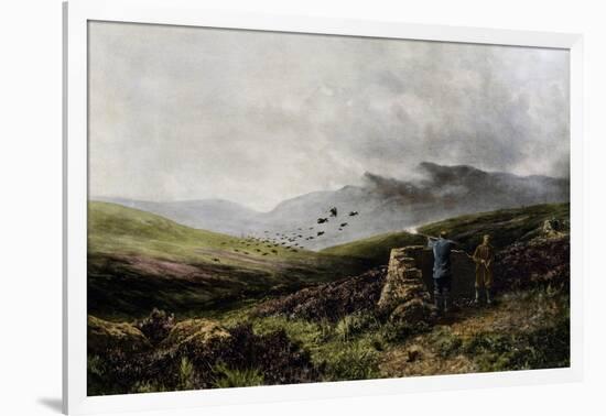 Hunting in Scotland, 19th Century, United Kingdom-null-Framed Giclee Print