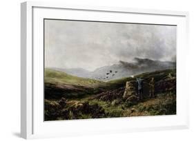 Hunting in Scotland, 19th Century, United Kingdom-null-Framed Giclee Print