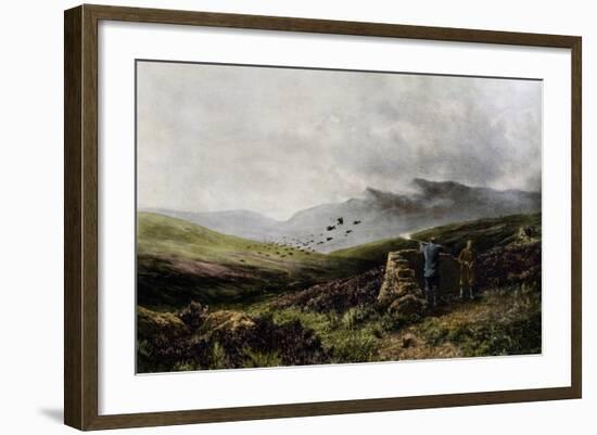 Hunting in Scotland, 19th Century, United Kingdom-null-Framed Giclee Print