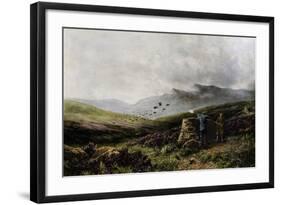 Hunting in Scotland, 19th Century, United Kingdom-null-Framed Giclee Print