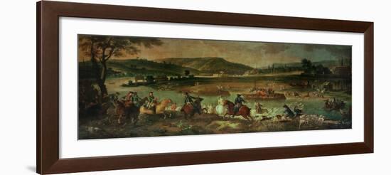 Hunting in the Forest at Compiegne-Jean-Baptiste Oudry-Framed Giclee Print