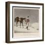 Hunting in the Snow-null-Framed Art Print