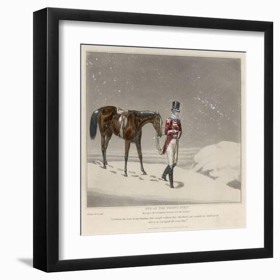 Hunting in the Snow-null-Framed Art Print