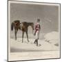 Hunting in the Snow-null-Mounted Art Print