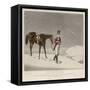 Hunting in the Snow-null-Framed Stretched Canvas