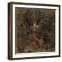 'Hunting in Western prairie country, a covey of quail and a pointer - in corn stubble', 1903-Elmer Underwood-Framed Premium Photographic Print