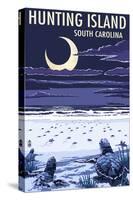 Hunting Island, South Carolina - Baby Turtles Hatching-Lantern Press-Stretched Canvas