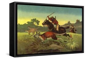 Hunting Kangaroos-null-Framed Stretched Canvas