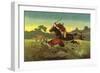 Hunting Kangaroos-null-Framed Giclee Print