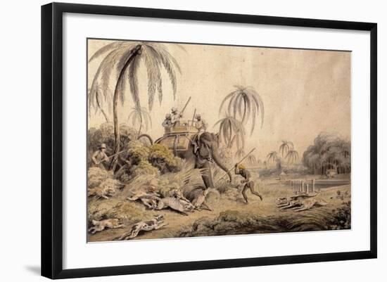 Hunting Kuttauss or Civet Cat-Samuel Howitt-Framed Giclee Print