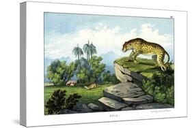 Hunting Leopard, 1860-null-Stretched Canvas
