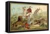 Hunting Lion in Africa-null-Framed Stretched Canvas