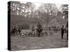 Hunting Men Riding Horses with a Pack of Hounds-null-Stretched Canvas